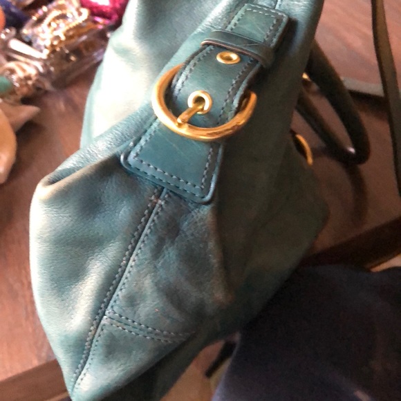 Coach Madison Julianne Teal leather handbag - Picture 11 of 16